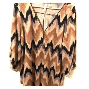 3/4 sleeve and half zip shirt